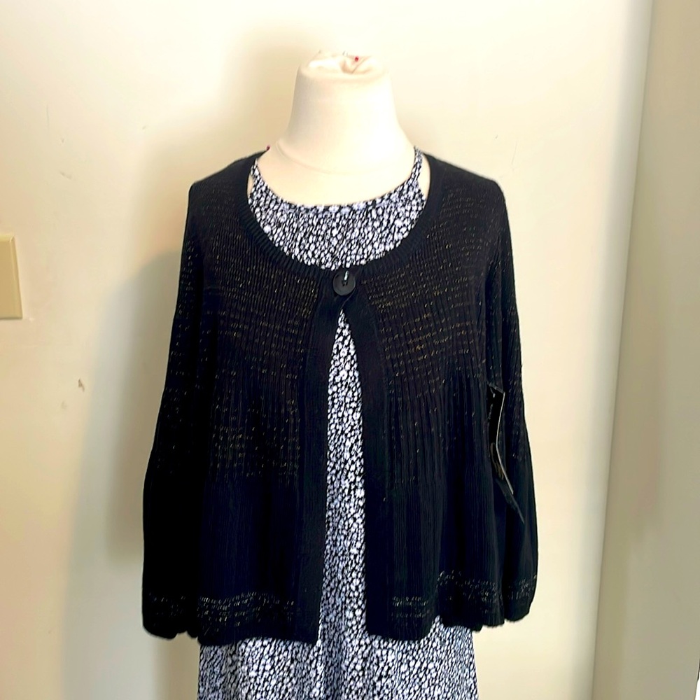 NWT Nine West black cardigan XL